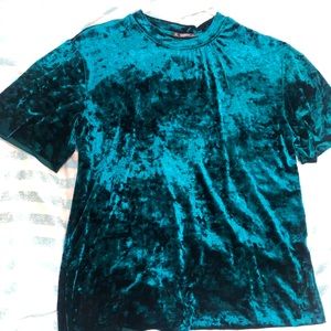 Emerald Crushed Velvet Top